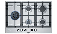 BOSCH PCQ7A5B90 75cm 5 BurnerWok Gas Hob with Cast Iron Pan Supports
