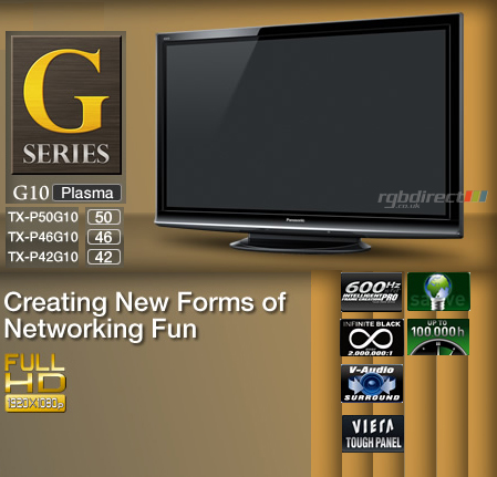 Panasonic Full Plasma on Panasonic Txp50g10b 50 G10 Series Neopdp Full Hd 1080p Viera Plasma
