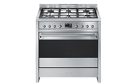 Smeg A19 90cm Dual Fuel Range Cooker Stainless Steel