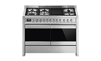 Smeg A481 120cm Dual Fuel Range Cooker Stainless Steel