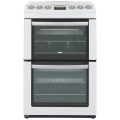 Zanussi ZCG552GWC Gas Cooker with Double Oven and 4 Burner Lidded Hob.Ex-Display Model