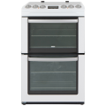 Zanussi ZCV553MWC Electric Cooker with Double Oven, 4 Zone Hob and Programmer