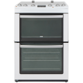 Zanussi ZCV667MWC Electric Cooker with Double Oven, 4 Zone Ceramic Hob and Programmer