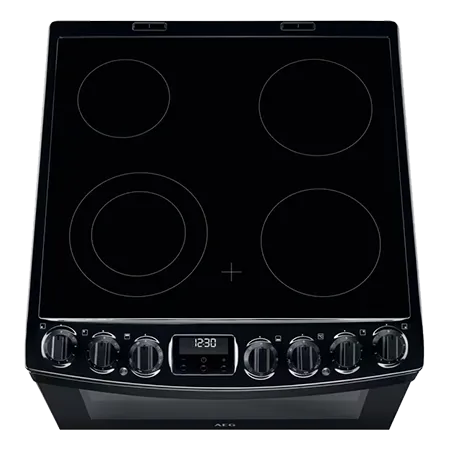 AEG CCB6741ACB Freestanding Ceramic Electric Cooker with Double Oven, Black