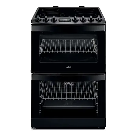 AEG CCB6741MCB Freestanding Ceramic Electric Cooker with Double Oven,  Matt Black