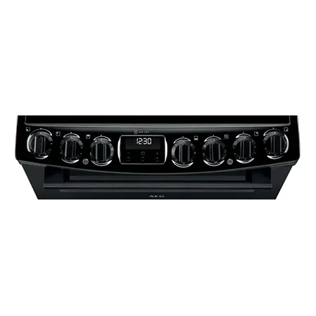 AEG CCX6740ACB Freestanding Ceramic Electric Cooker with Double Oven, Black