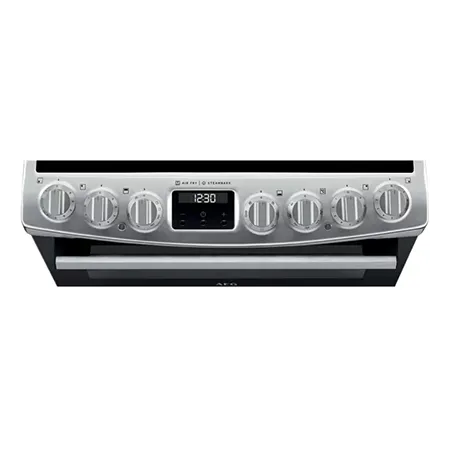 AEG CCX6740ACM Freestanding Ceramic Electric Cooker with Double Oven, Stainless Steel