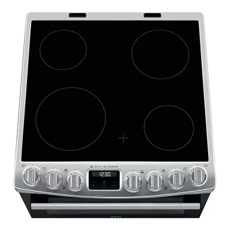 AEG CCX6740ACM Freestanding Ceramic Electric Cooker with Double Oven, Stainless Steel
