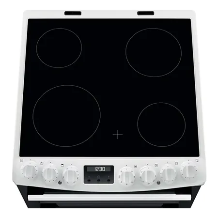 AEG CCX6740ACW Freestanding Ceramic Electric Cooker with Double Oven, White