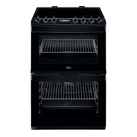 AEG CIB6743ACB Freestanding Induction Electric Cooker with Double Oven, Black