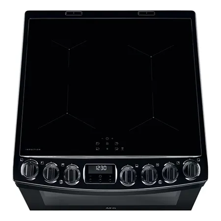 AEG CIB6743ACB Freestanding Induction Electric Cooker with Double Oven, Black