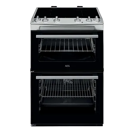 AEG CIX6500ABM Freestanding Induction Electric Cooker with Double Oven, Stainless Steel