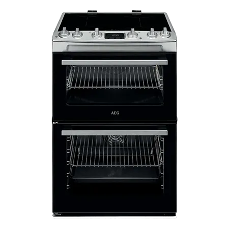 AEG CIX6540ACM Freestanding Induction Electric Cooker with Double Oven, Stainless Steel