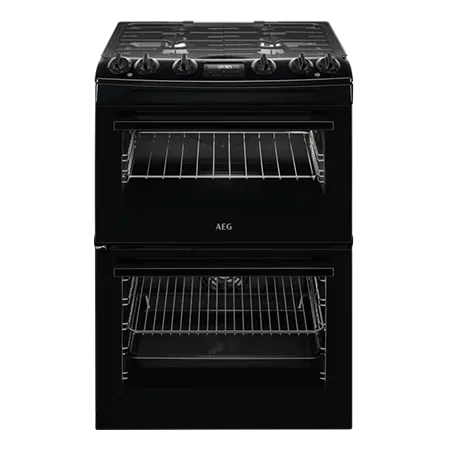 AEG CKX6540ACB Freestanding Dual Fuel Cooker with Double Oven, Black