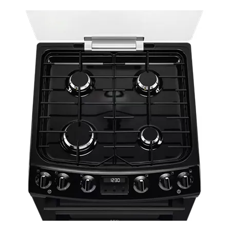AEG CKX6540ACB Freestanding Dual Fuel Cooker with Double Oven, Black