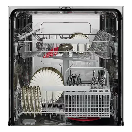 AEG GF6100C2SNW Freestanding Full Size 60cm Dishwasher, Stainless Steel
