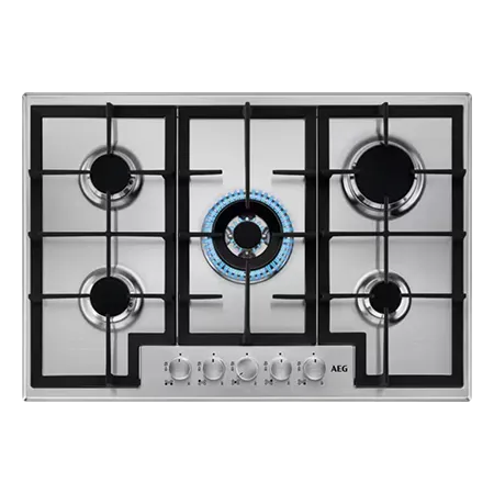AEG HGB75400SM 75cm Gas Hob - Stainless Stee