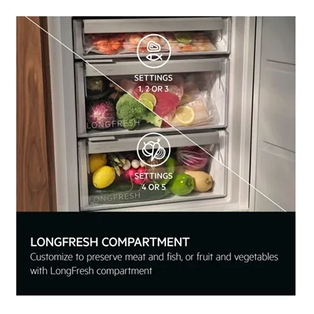 AEG NSK9Z181EC Built In Larder Fridge, Fixed Hinge