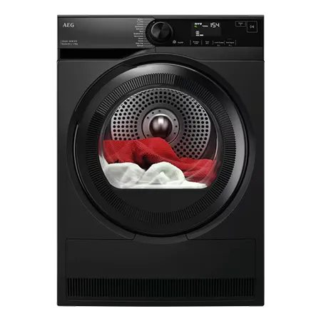 AEG TR749GU4B Freestanding Heat Pump Tumble Dryer, 9kg, Black