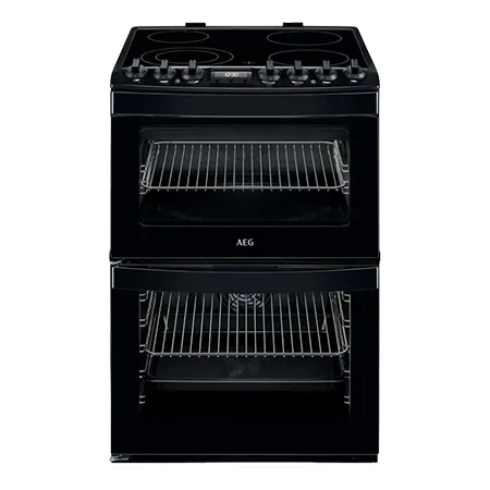 AEG CCB6741ACB Freestanding Ceramic Electric Cooker with Double Oven, Black