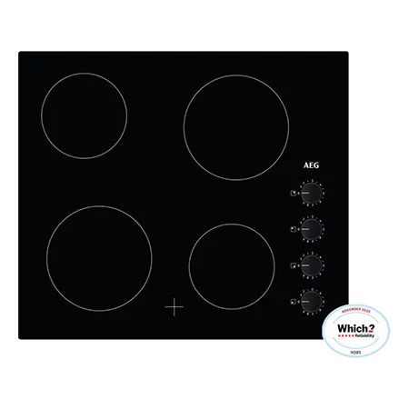 AEG HK614000CB Built In 60cm Ceramic Hob with Rotary side controls,Black