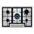 AEG HGB75400SM 75cm Gas Hob - Stainless Stee