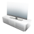 Alphason EMT1250CB-WHT Element Series TV Stand with Media Storage Suitable for Flat Screen TVs up to 60"