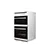 Amica AFC5100WH 50cm Double Cavity Electric Cooker With Ceramic Hob - White freestanding