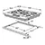 Amica AGVH7300BL 70cm 5 Burner Gas on Glass Hob - Black