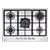 Amica AGH7100SS 70cm 5 Burner Gas Hob - Stainless Stee