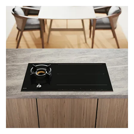 Asko HIG89524BGB1 90cm 5 Zone Induction/Gas Hob - Black