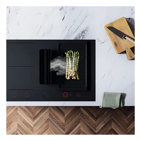 Asko HIHD854MM 90cm 4 Zone Hood-in hob, Celsius Induction - Black