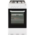 BEKO BCSG50W Gas with LPG Option Cooker with Single Oven and 4 Burner Hob BEKO BCSG50W Gas with LPG Option Cooker with Single Oven and 4 Burner Hob