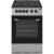 BEKO BCSP50X 50cm Electric Cooker Stainless Steel with Double Oven 4 Zone Solid Plate Hob