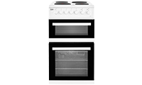 BEKO EDP503W 50cm Electric Cooker White with Double Oven and 4 Zone Solid Plate Hob