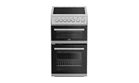 BEKO EDVC503S 50cm Double Oven Electric Cooker with Ceramic Hob - Silver 