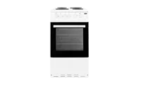 BEKO ESP50W 50cm Electric Cooker,  Freestanding, White with Single Oven and 4 Zone Solid Plate Hob