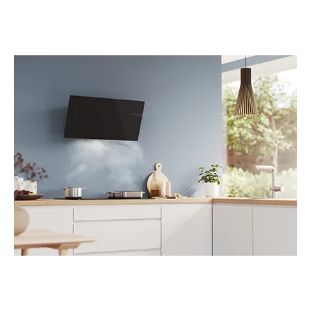 BOSCH DWK85DF61B 80cm Wall-mounted cooker hood clear glass black