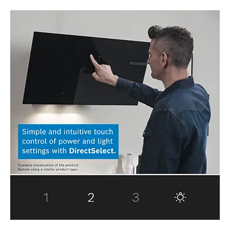 BOSCH DWK85DF61B 80cm Wall-mounted cooker hood clear glass black