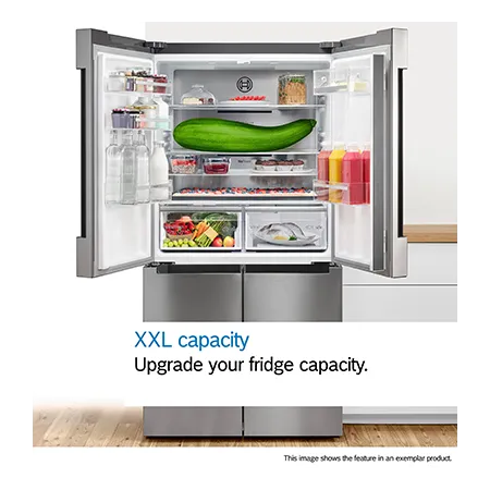 BOSCH KFD96APEA Side by Side Fridge Freezer, Plumbed, Stainless Steel