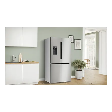 BOSCH KFD96APEA Side by Side Fridge Freezer, Plumbed, Stainless Steel