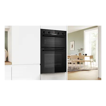 BOSCH MBA533BB3B Series 4 Built In Electric Double Oven in Black colour BOSCH MBA533BB3B Series 4 Built In Electric Double Oven in Black colour