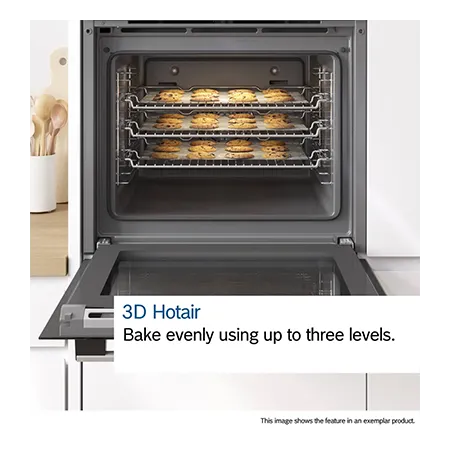 BOSCH MBA533BB3B Series 4 Built In Electric Double Oven in Black colour BOSCH MBA533BB3B Series 4 Built In Electric Double Oven in Black colour