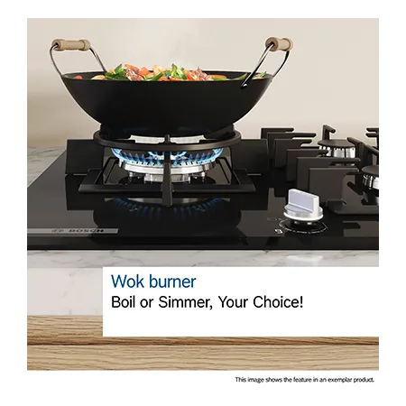 BOSCH PGM7B5K90 75cm 5 Burner Gas Hob, Stainless Steel