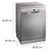 BOSCH SMS2HVI67G Freestanding Dishwasher 60cm Brushed steel anti-fingerprint with 14 Place Settings