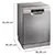 BOSCH SMS6TCI02G Freestanding 60cm Dishwasher  in  Brushed steel colour