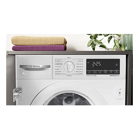 BOSCH WKD28490GB Built In Washer Dryer, 8kg/5kg, 1400rpm, White