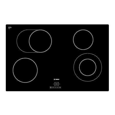 BOSCH PKN811D17E, Classixx 80cm 4 Zone Ceramic Hob with Touch Controls