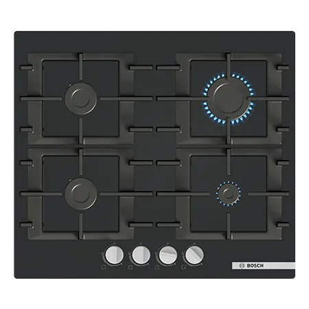 BOSCH PNP6B6K40 60cm, 4 Burner Gas Hob, Black