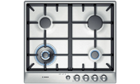 BOSCH PCH615M90E Exxcel Series Brushed Steel Gas Hob with Wok Style Burner.Ex-Display